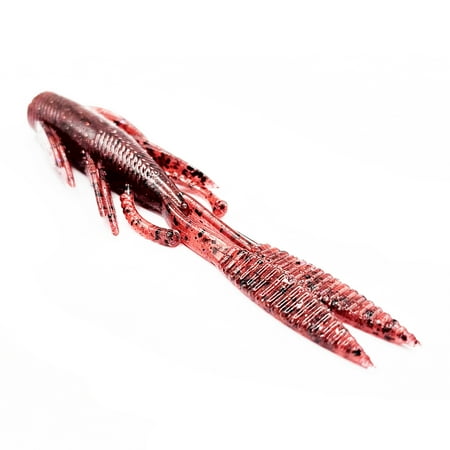 KSB 4in Kabuto Creature Lure Bass Fishing Softbait (D. Red)