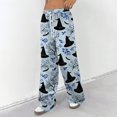 thumbnail image 2 of Trgacdwlo Womens Halloween Pj Pants Cute Pumpkin Graphics Fall Wide Leg Lounge Pants for Women Spooky Season Cozy Pajama Bottoms Women, 2 of 4