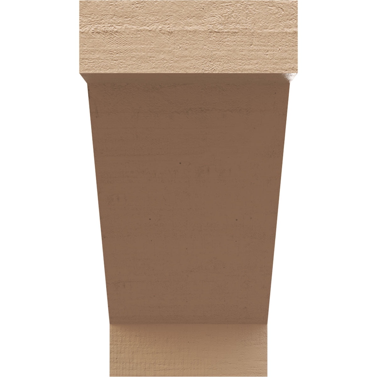 4"W x 8"D x 8"H Classic Burlington Rough Cedar Woodgrain TimberThane Corbel, Primed Tan