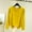#252-Yellow, variant on Craaazy Shirts For Women Color Fleece Thermal Long-sleeved Round Neck Base Shirt Tops Gifts