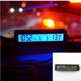 thumbnail image 4 of 12V Digital LCD Car Thermometer Clock Time Voltmeter Gauge Orange&Bule Backlight, 4 of 5