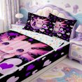 thumbnail image 3 of Manfei Ocean-Themed Axolotl Zipper Twin Comforter Sets with Fitted Sheet and 2 Pillowcases,Watercolor Animals Pattern Zipper Bedding Set,Colorful Stars Reversible,4pcs, 3 of 7