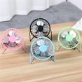 thumbnail image 5 of Happon 4 in Mini Desk Fan, Portable 360 Degree Rotating Small USB Table Desktop Personal Fan (Blue), 5 of 7