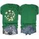 thumbnail image 4 of Blusas de Verano de las Mujeres Flor Impresa Cuello Redondo Manga Corta Superior, Verano Superior de las Mujeres, 4 of 7
