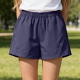 thumbnail image 2 of TOWED22 Girls Boys Athletic Shorts with Pockets High Waisted Running Shorts Soccer Gym Sports Active Short for Kids(Navy,11-12 Y), 2 of 8