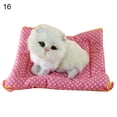 thumbnail image 2 of Simulation Jouet Poupée en Peluche Chaton Mignon avec Tapis de Couchage Déco Maison, 2 of 8