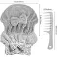 thumbnail image 2 of 2 Pack Microfiber Hair Towel Cap, Quick Drying Cap Soft Absorbent Towel and 2 Combs for Curly Long Thick Dry, 2 of 7