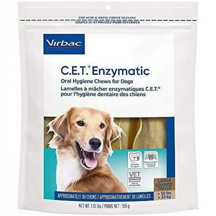 Virbac CET Enzymatic Oral Hygiene Chews for Dogs NEW Large