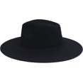 thumbnail image 3 of VERVE 8 Wide Brim Vegan Felt Rancher Hat - Women, Men, and Kids Fedora Style with Adjustable Inner Drawstring, 3 of 8