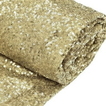 Efavormart 54"x4 Yards Champagne Premium Sequin Fabric Bolt, Sparkly DIY Craft Fabric Roll