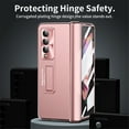 thumbnail image 2 of Tarise for Samsung Galaxy Z Fold 3 Case with Kickstand & Screen Protector & Hinge Protection & HD Camera Lens Protector, Anti-Fingerprint Anti-Scratch Luxury Case Cover for Samsung Z Fold3, Rosegold, 2 of 10