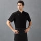 thumbnail image 5 of Cocinero de algodón Uniforme de manga corta Cocina de verano delantal Botones Trajes cómodos camisas para hombres suministros para hombres para restaurante negro 5xl Eigraketly LF000328-21, 5 of 7