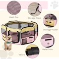 thumbnail image 4 of 36-inch Large Exercise Puppy Pet Playpen Portable Dog Cat Pet Play Pen Pet Cage Tent Kennel Crate Pink Carry Bag Included, 4 of 6