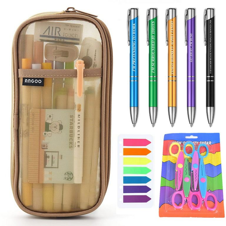 Mr. Pen- Pencil Case, Pencil Pouch, 2 Pack, Yellow and Blue, Felt Fabric  Pencil Case, Pen Bag, Pencil pouch Small, Pen Case, School Supplies, Pencil