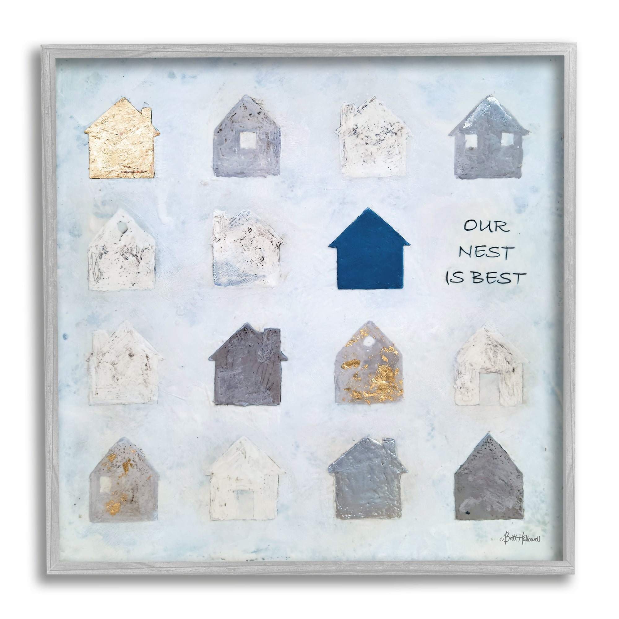 Stupell Industries Our Nest is Best Farm House Icon Chart,17 x 17, Design by Britt Hallowell