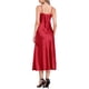 thumbnail image 3 of CURVOSPORT Vestido de Satén para Mujer con Tirantes Espagueti, Escote en V, Elegante, Maxi, Deslizante, 2XL, Rojo, 3 of 6