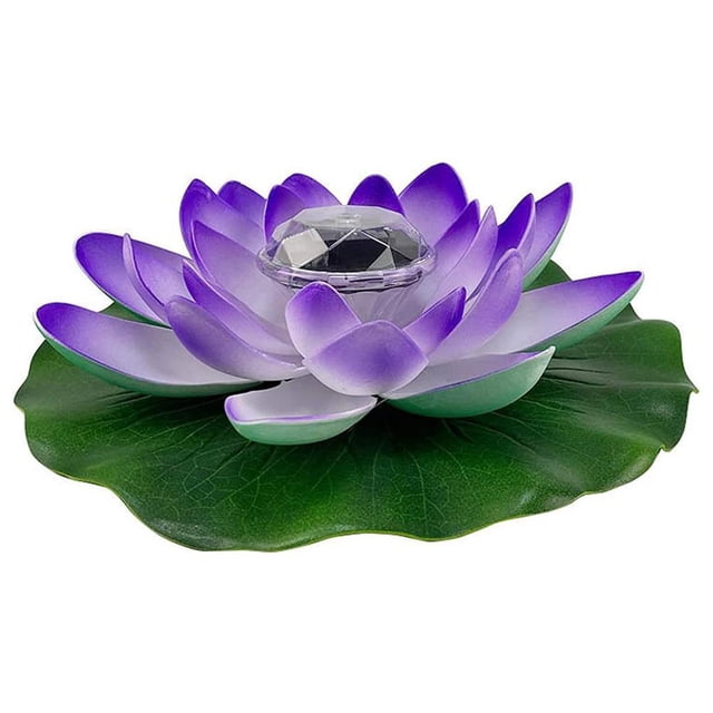Yuarrent Luz de noche de loto artificial flotante Lámpara de loto LED Luz de ahorro de energía para jardín al aire libre Piscina Estanque Fuente Iluminación y accesorios Numero 5 Yuarrent HA046498-05