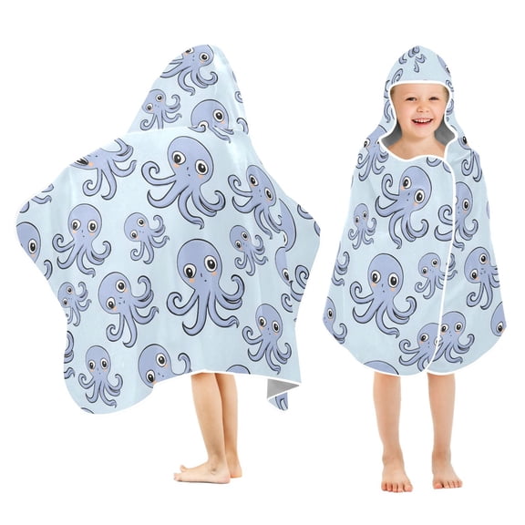joogoo Octopus Cute Kids Hooded Beach Towel Baby Bath Towel 23.5"x50"