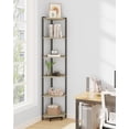 thumbnail image 6 of Corner Shelf Stand, Corner Bookshelf, Storage Standing Shelf Unit with Metal Frame, Plant Stand, Corner Bookcase for Living Room, Home Office, Bedroom, 6-Tier Greige, 6 of 17