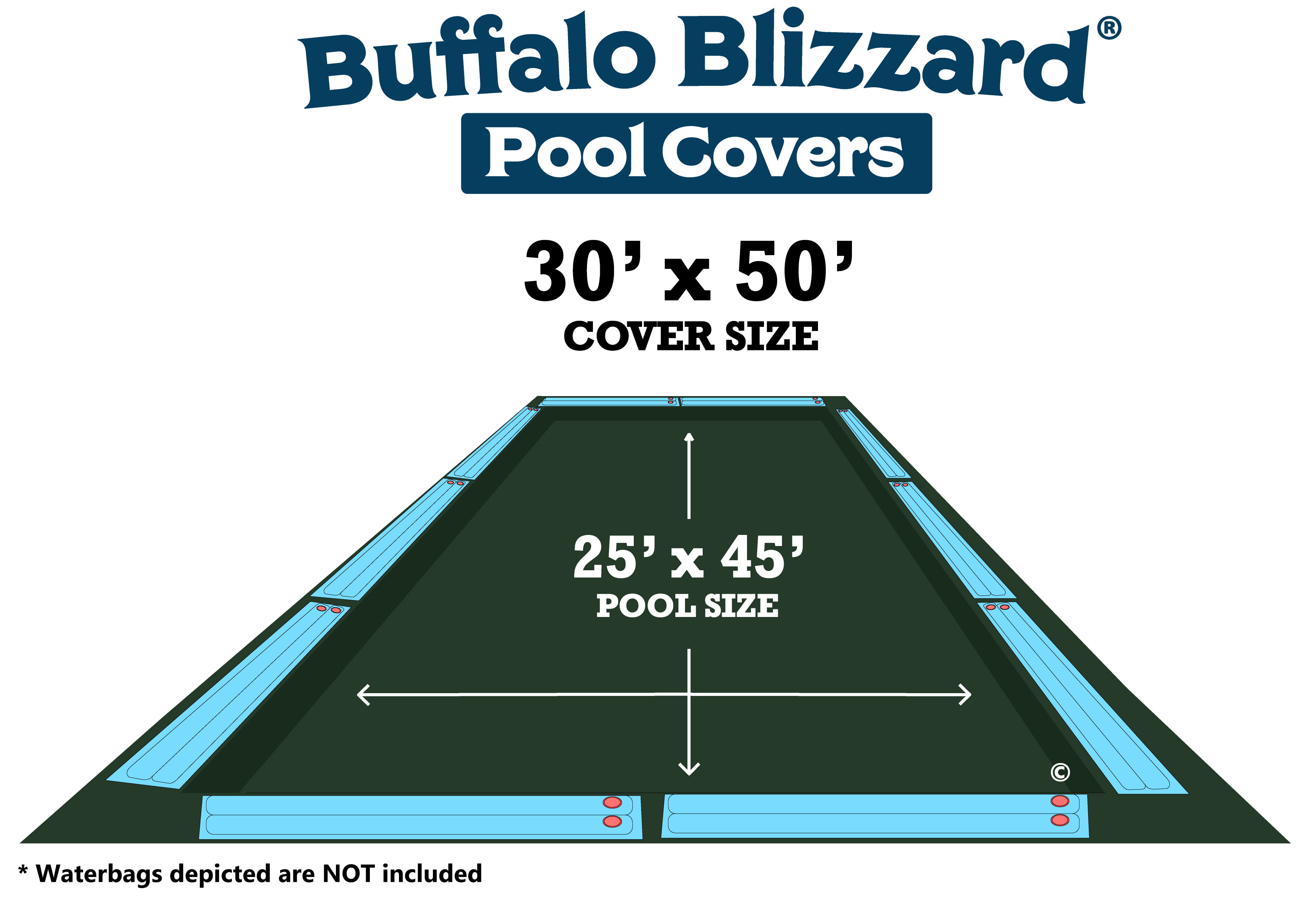 Details about   Buffalo Blizzard 25' x 45' SUPREME PLUS Rectangle Swimming Pool Winter Cover 
