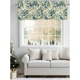 thumbnail image 2 of Kitchen Valances for Window, Summer Blueberry Leaves on Linen Light Filtering Rod Pocket Valance Curtain, Watercolor Botanical Short Curtains Window Topper for Bedroom Bathroom Living Room 54x18in, 2 of 8