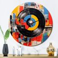 thumbnail image 3 of Designart "Retro Vibes in Colorful Vinyl II" Music Oversized Wall Clock, 3 of 5