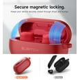 thumbnail image 5 of SURITCH Protective Cover Case for Beats Solo Buds 2024 Earbuds, with Magnetic Lok & Carabiner & Keyring & Cleaning Kit, Red, 5 of 8