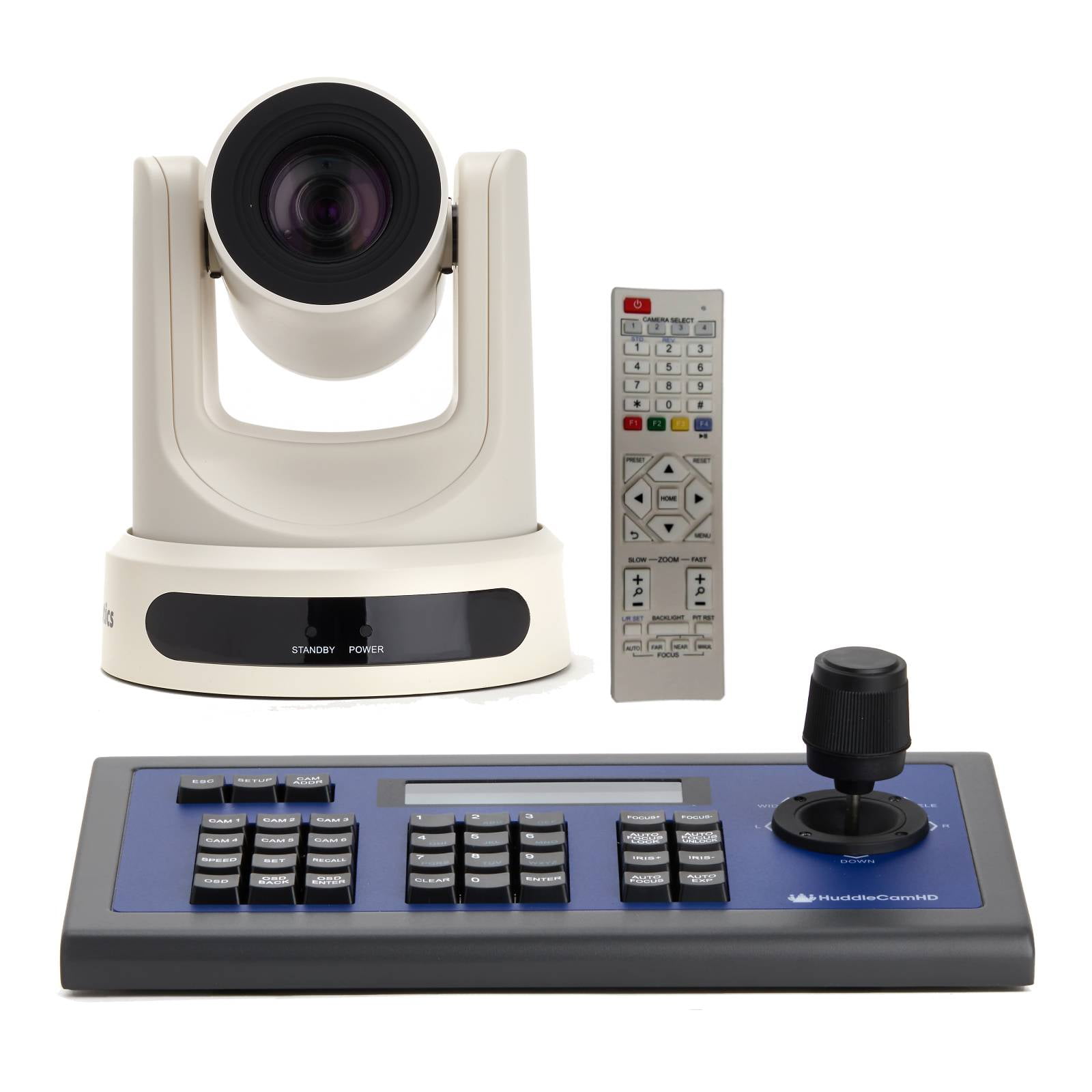 PTZOptics 20XSDI Broadcasting Camera + HuddleCam PTZ Joystick