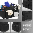 thumbnail image 3 of SUMMIT Wearable Cleaning Caddy Organizer with Handle & Shoulder Straps for Housekeepers, Under Sink & Car Cleaning Tool Organizer Bag with 4 Foldable Dividers (Black), 3 of 14