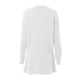 thumbnail image 6 of DHFJKG Womens Sweater Sets Two Piece Outfits Knitted Crew Neck Long Sleeve Sweaters Mini A-Line Skirts Solid Color Matching Set Versatile Outfit, 6 of 6
