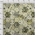 thumbnail image 3 of oneOone Rayon Light Green Fabric Geometrical Hexagon Stone Texture Sewing Craft Projects Fabric Prints By Yard 56 Inch Wide, 3 of 4