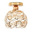 1-Light Gold Crystal Flush Mount Fixture, Modern Chandelier Lighting ...