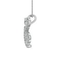 thumbnail image 2 of 1/10 ctw Diamond B Initial Letter Pendant Necklace in 10K White Gold (with Silver Chain), 2 of 3