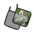 thumbnail image 2 of Carolines Treasures JMK1210PTHD White Egret in the rain Pair of Pot Holders , 7.5HX7.5W, multicolor, 2 of 3
