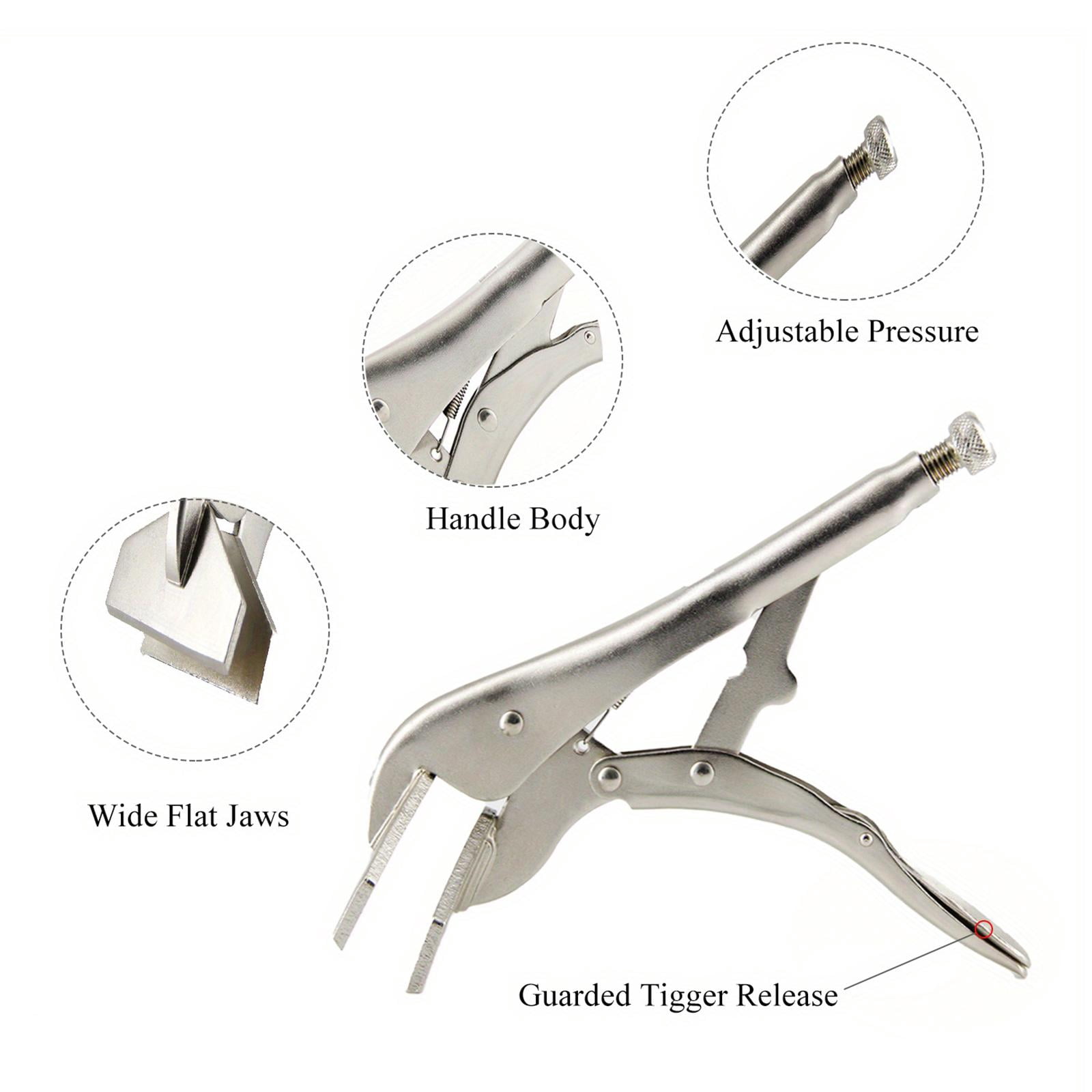 Locking Sheet Metal Clamp Sheet Metal Tool Multifunctional 10" Adjustable Professional Welding Pliers Locking Pliers