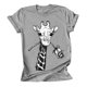 thumbnail image 2 of Pntutb Tallas grandes Mujer Manga corta 3D Animal Impreso tops Camiseta Blusa Pntutb Pntutb-2323, 2 of 3