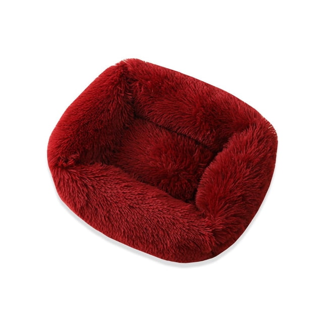 relayinert TP Litière Carrée pour Animaux avec Tissu Oxford Antidérapant et Résistant à l'Humidité Rouge Vin TP