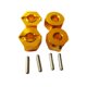 thumbnail image 1 of Vogacara Soporte hexagonal de rueda de 4MM para 1/14 LC Crawler Style Soporte hexagonal de rueda de 4MM para 1/14 LC Crawler Made Kits de construcción modelo amarillo, 1 of 6