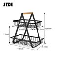 thumbnail image 2 of 2 Tier Vegetable Racks, Vegetable Fruit Storage Basket Stand Fruit Bowl Metal Detachable Fruit Vegetable Holder Storage, 2 of 5