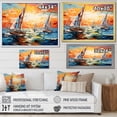 thumbnail image 4 of Designart "Sailboat Seascape Euphony II" Sailing Boat Floater Framed Wall Decor, 4 of 7