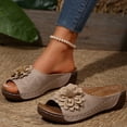 thumbnail image 5 of THDHVS Womens Sandals,Comfortable Sandals for Women,Women Dressy Summer Beach Sandals Comfortable Footwear Beige 9, 5 of 5