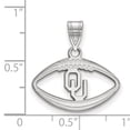 thumbnail image 2 of Women's Oklahoma Sooners Sterling Silver Logo Football Pendant, 2 of 3