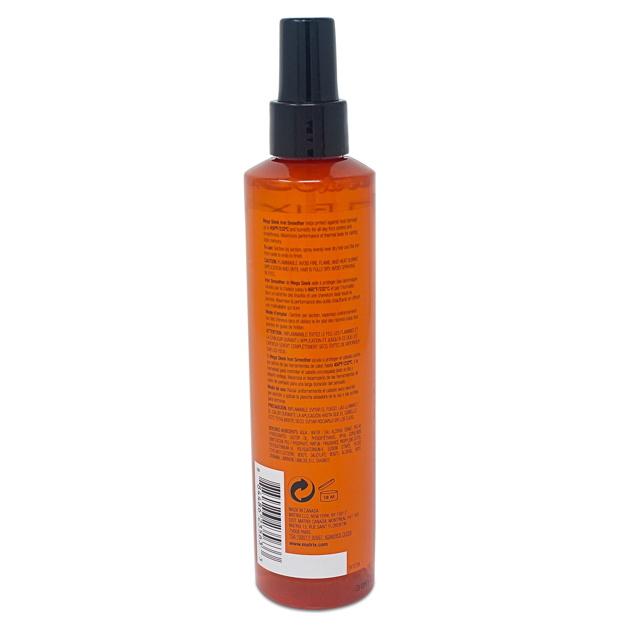 Matrix Total Results Mega Sleek Iron Smoother Defrizzing Leave-In Spray 250ml/8.5oz