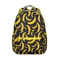 thumbnail image 1 of Kawaii Banana Print School Backpack Yellow Banana Lover Bag with Cute Tropical Fruit Pattern and Fun Cartoon Style, 1 of 3