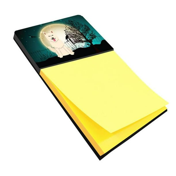 Halloween Effrayant Blanc Allemand Berger Sticky Note Titulaire