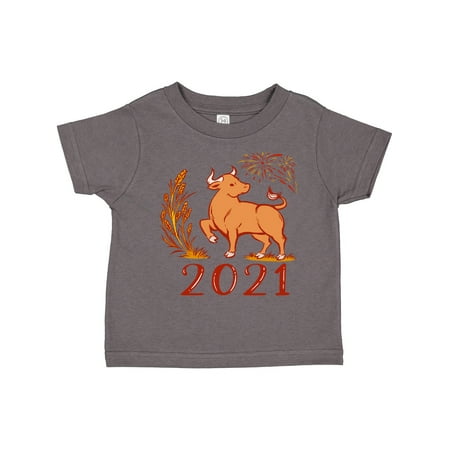 

Inktastic 2021 Chinese New Year Ox Gift Toddler Boy or Toddler Girl T-Shirt