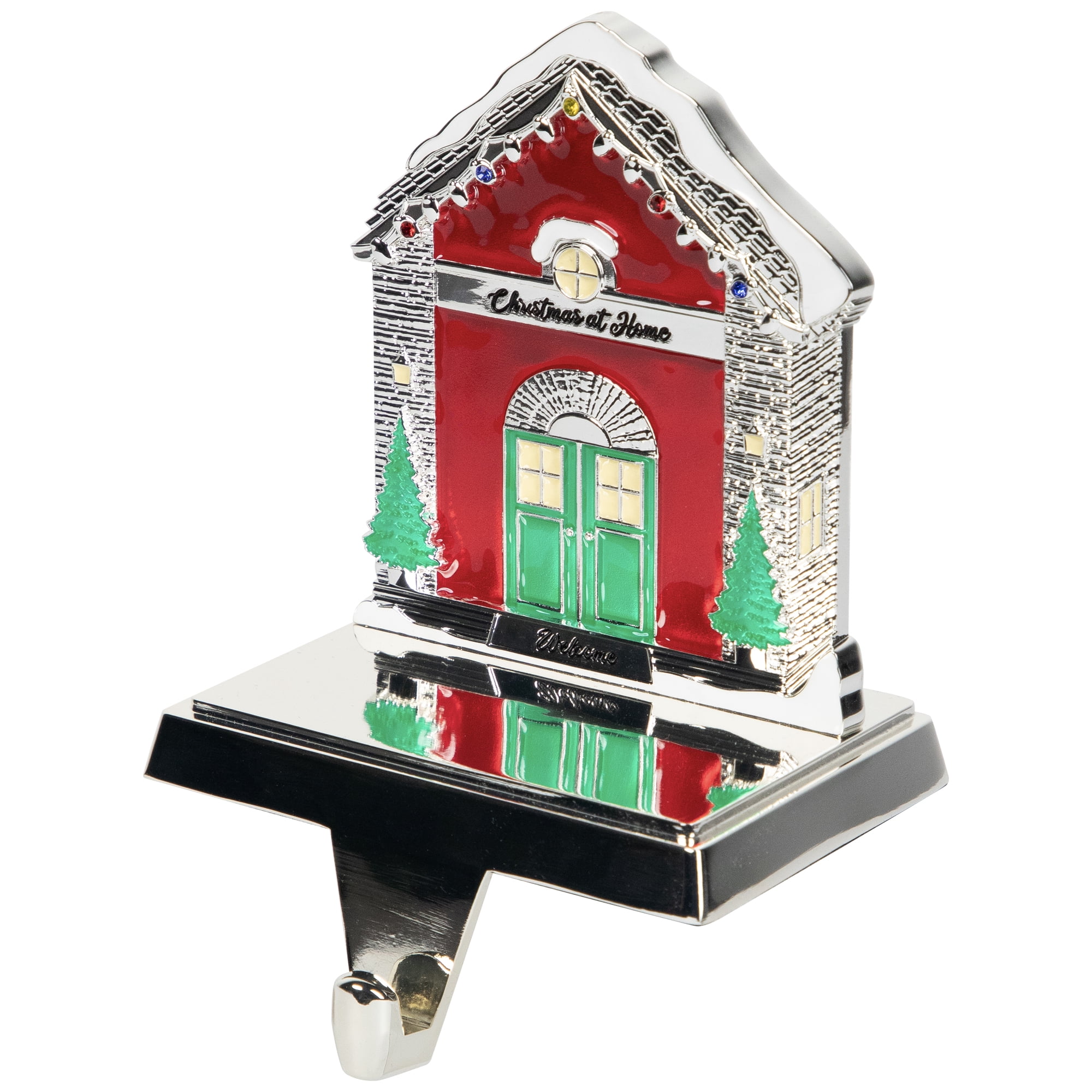 Welcome Christmas At Home House Stocking Holder - 4.5"