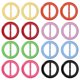 thumbnail image 1 of Uxcell 16 Pcs Clips de Corbata de Camiseta, Clip de Anillo de Bufanda de Plástico, Anillos de Hebilla Atados a la Cintura, Hebillas Redondas de Moda para Mujeres 8 Colores, 1 of 7