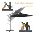 thumbnail image 6 of ACEGOSES 10ft Outdoor Offset Patio Hanging Umbrella with Steel Ribs for Deck, Balcony and Garden,Black, 6 of 7