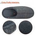 thumbnail image 4 of Men's Fuzzy House Shoes with Anti-Skid Rubber Sole, House Slippers for Indoor & Outdoor, Gray, 4 of 8